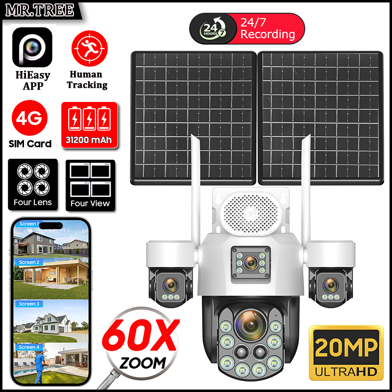 Home Security News - AOV Four Lens Outdoor Surveillance Solar