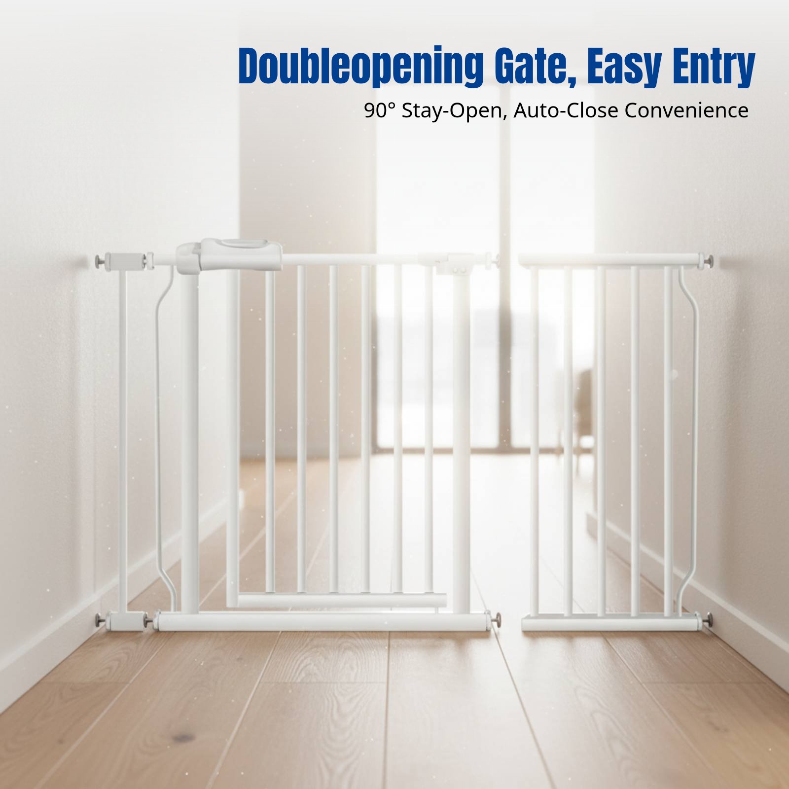 Home Security Bars - Child Gate, Pet Fence, No-Drill Installation,