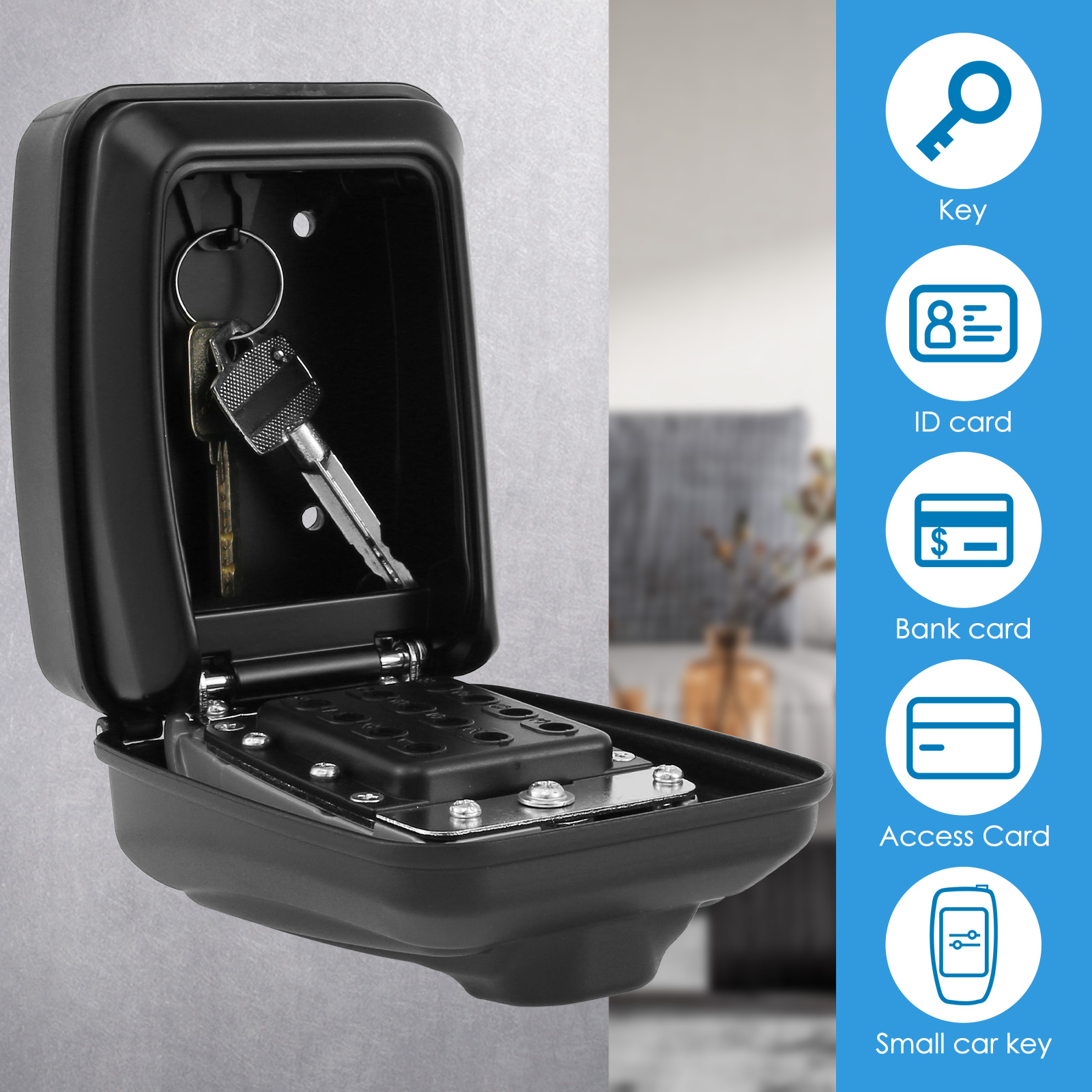 Key Lock Box Wall-Mount Secret - Home Security News incelemesi ve fiyatı