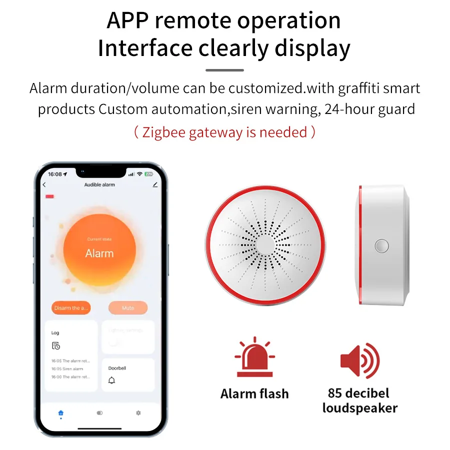 Tuya WiFi ZigBee Smart Alarm S - Home Security Siren incelemesi ve fiyatı