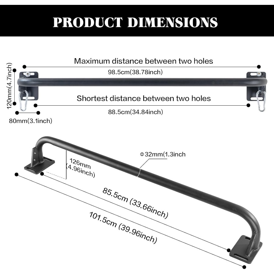 Wall Mounted Pull Up Bar, Door - Home Security Bars incelemesi ve fiyatı
