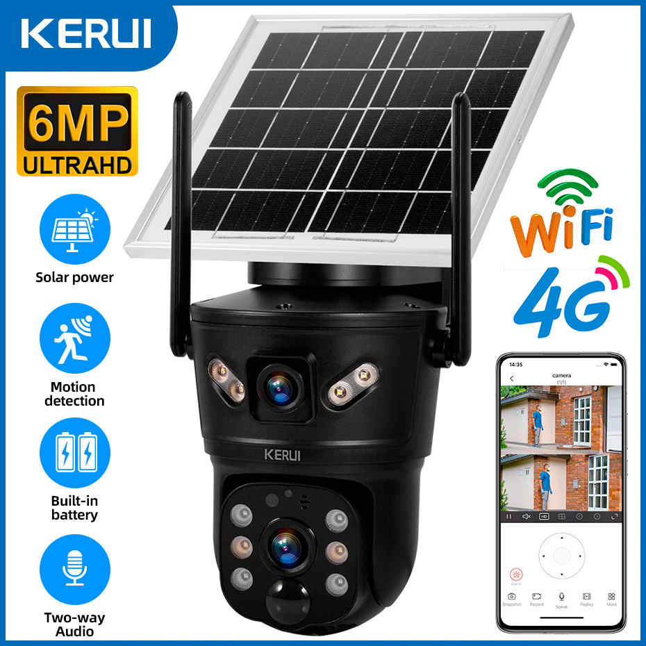 KERUI Outdoor 6MP Solar Camera - Home Security Services incelemesi ve fiyatı