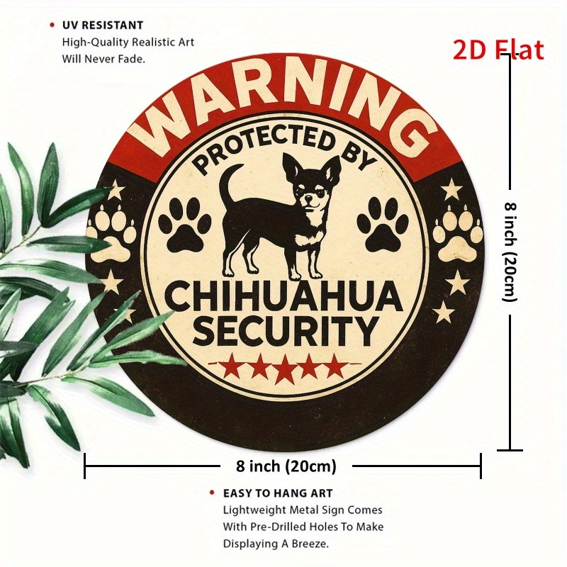 Warning Protected By Chihuahua - Home Security Bars incelemesi ve fiyatı